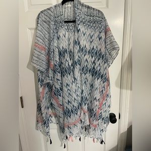 New Summer Bathing Suit Cover Up One Size Blue, White and Pink